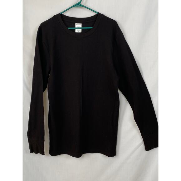 Mens Extra Large XL Long Sleeved black pullover waffle knit shirt by Joe Boxer - Picture 4 of 5